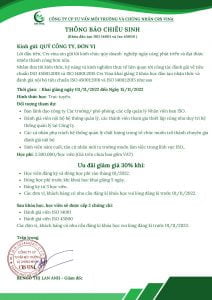 THONG BAO LOP NHAN THUC ISO