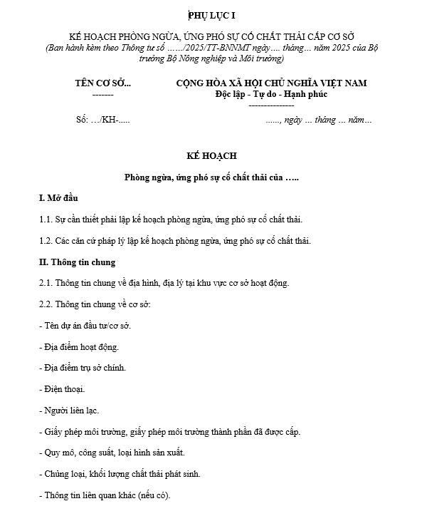 mau ke hoach ung pho su co chat thai
