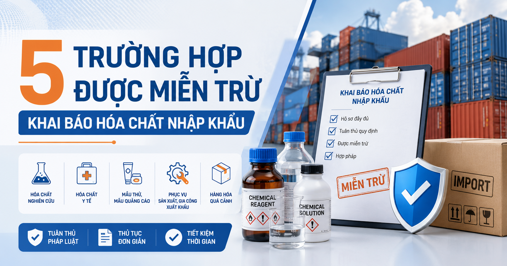 5 truong hop duoc mien tru khai bao hoa chat nhap khau