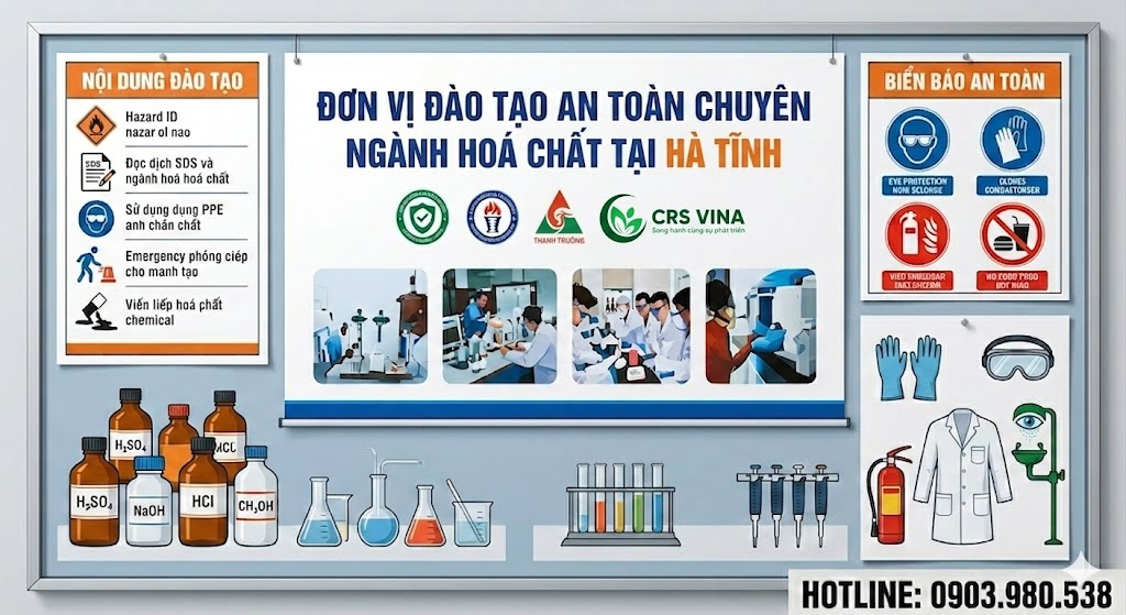 Đơn vị đào tạo an toàn chuyên ngành hoá chất tại Hà Tĩnh 1 Đơn vị đào tạo an toàn chuyên ngành hoá chất tại Hà Tĩnh