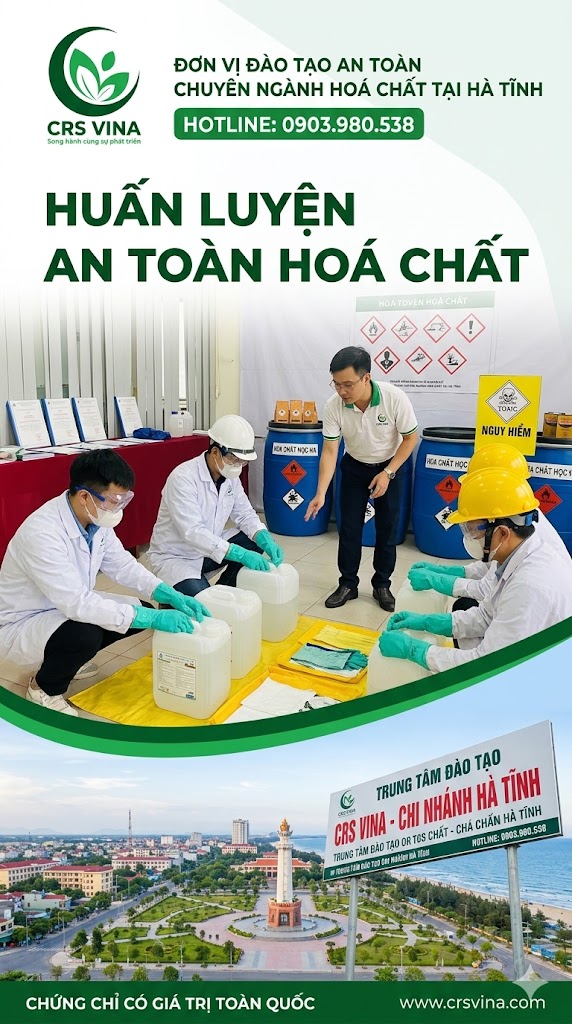Đơn vị đào tạo an toàn chuyên ngành hoá chất tại Hà Tĩnh 3 Đơn vị đào tạo an toàn chuyên ngành hoá chất tại Hà Tĩnh