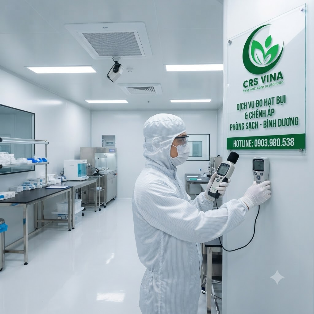 Đo hạt bụi, chênh áp phòng sạch tại Bình Dương
