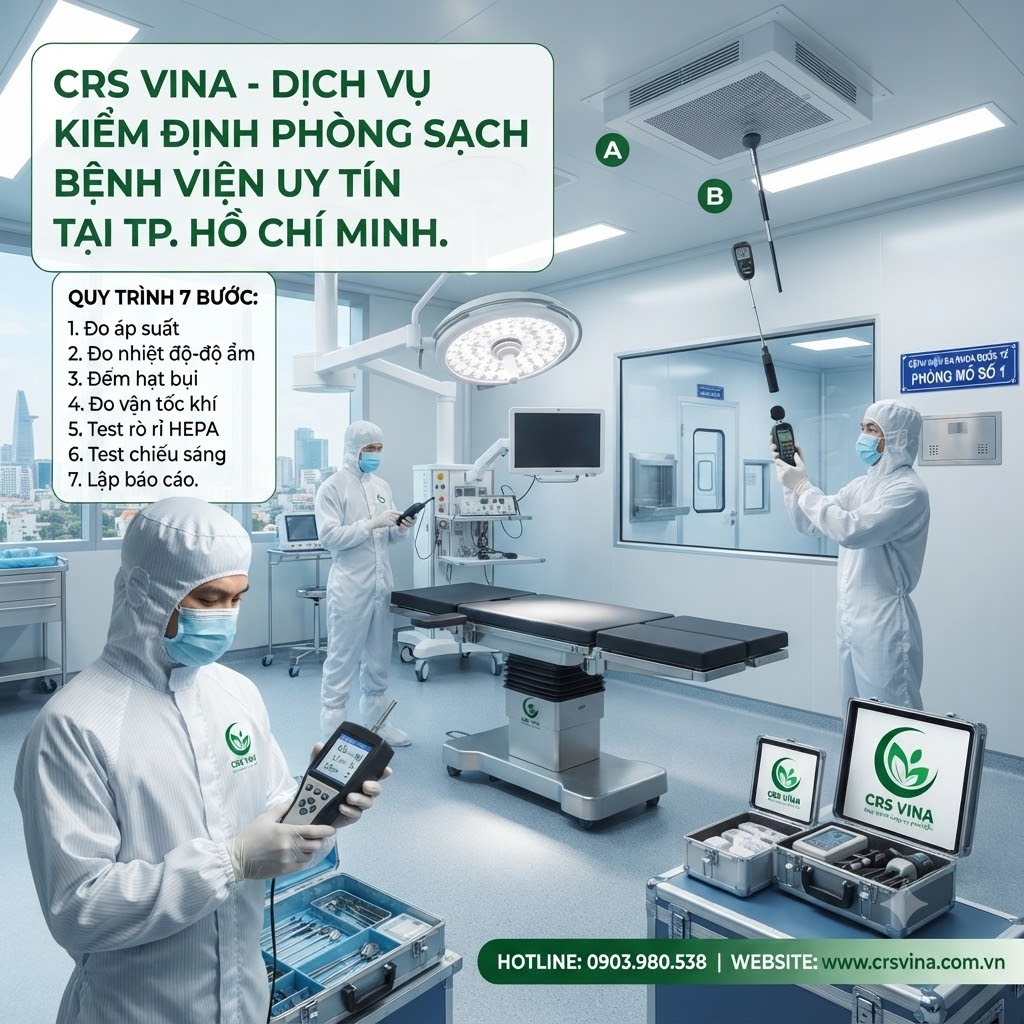 Kiểm định phòng sạch bệnh viện tại TP Hồ Chí Minh gồm những gì? 3 kiem dinh phong sach benh vien tai tp hcm 2