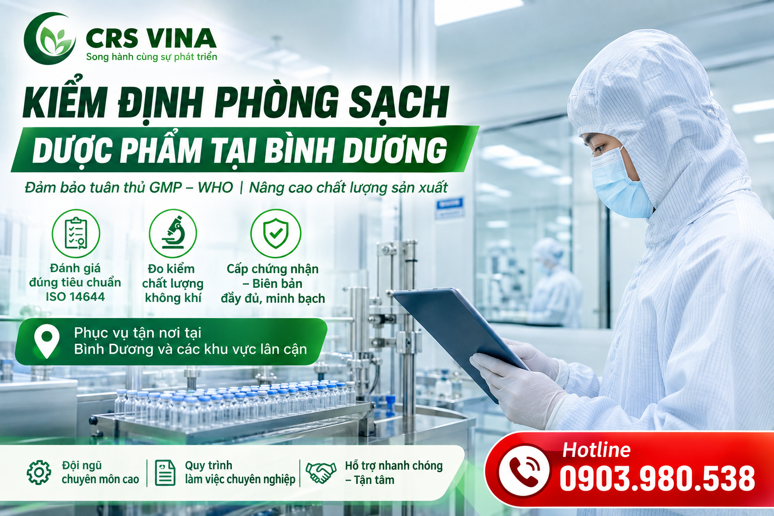Kiểm định phòng sạch dược phẩm tại Bình Dương uy tín 2 Kiểm định phòng sạch dược phẩm tại Bình Dương